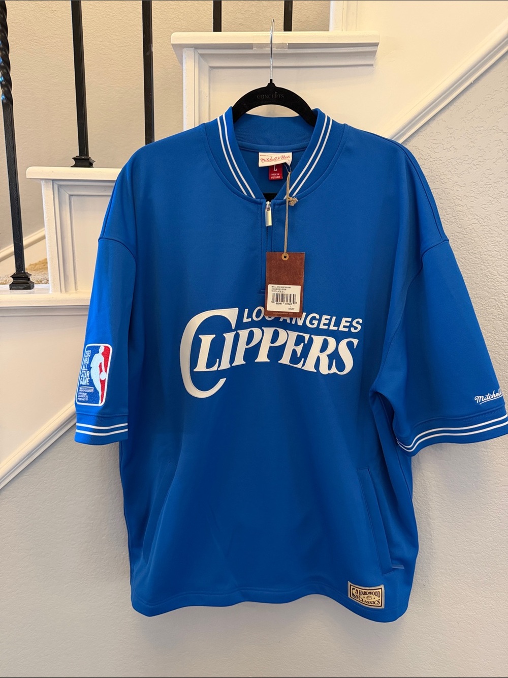 Mitchell & Ness Collectible Vintage-Inspired NBA LA Clippers Quarter-Zip.